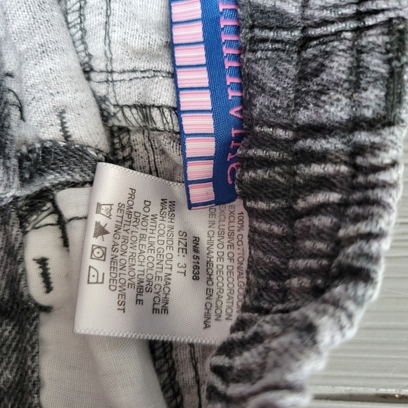 Miniville Toddler Girl 3T Grey Floral Skinny Jeans Denim Bow Stretch Waist - Picture 5 of 5